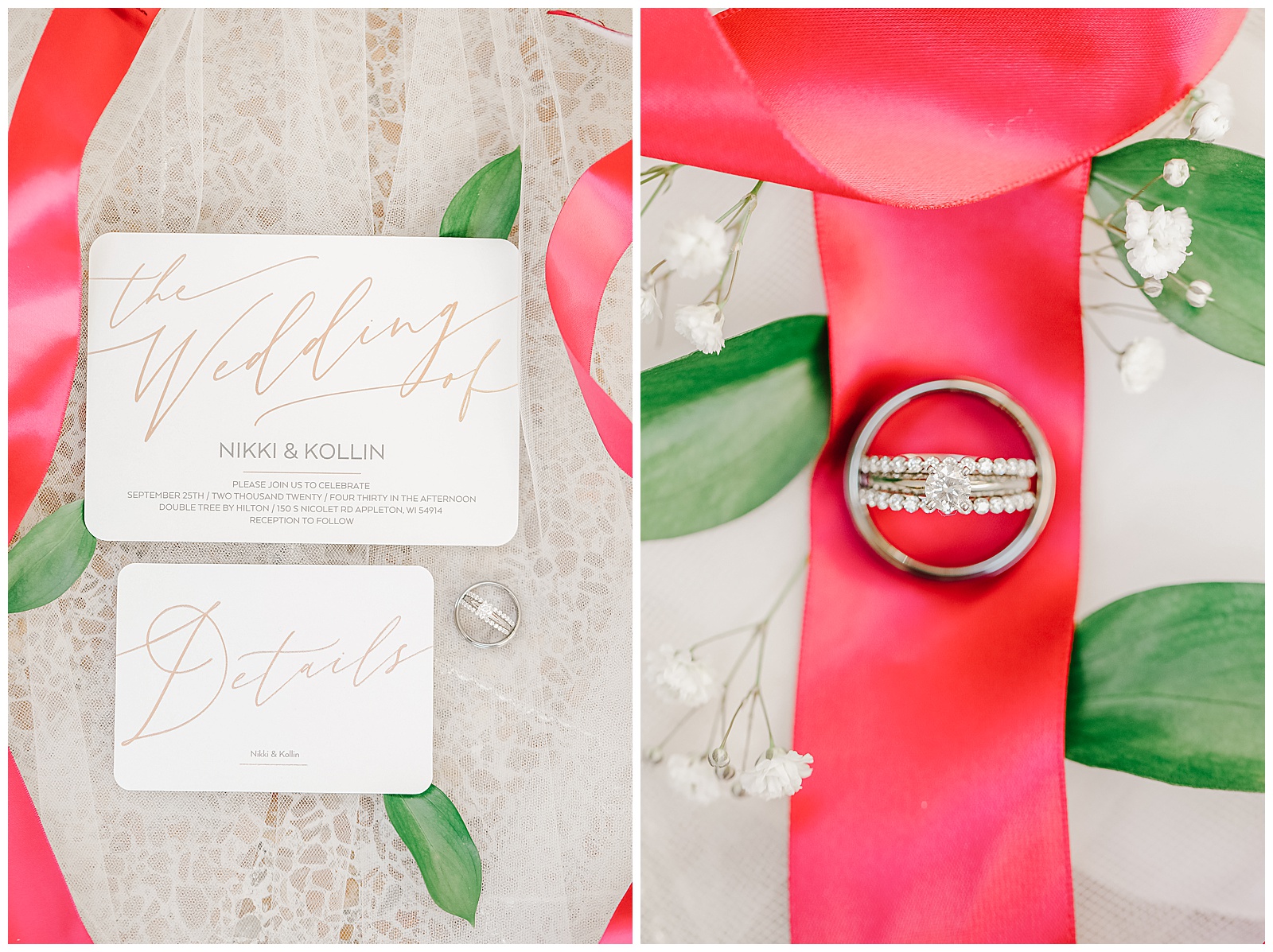 Wisconsin wedding, bridal details