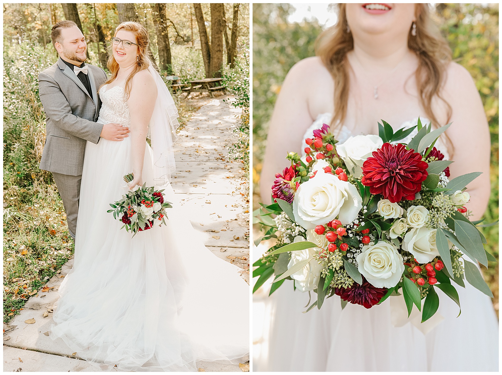 Wisconsin wedding, first look, bride and groom portraits