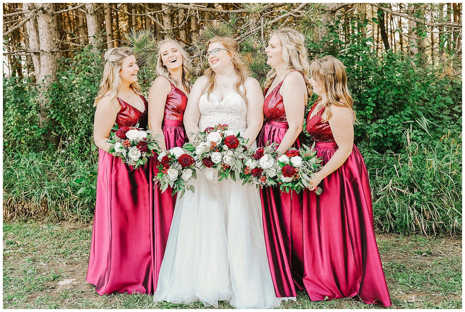 Wisconsin wedding, bridesmaids